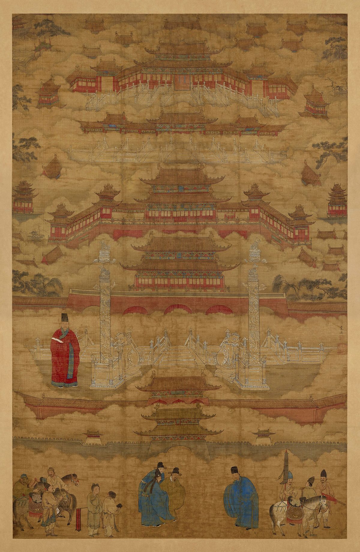 Forbidden City — historic painting of palace layout